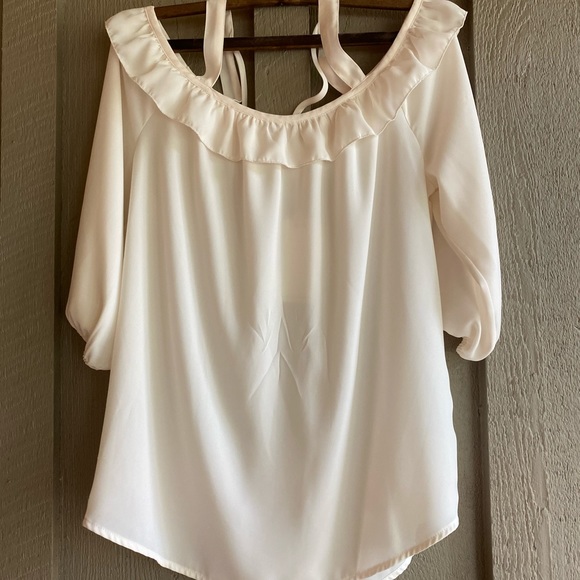 Pleione Off The Shoulder Peasant Blouse - Picture 7 of 9